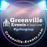 A logo for greenville events and social scene.